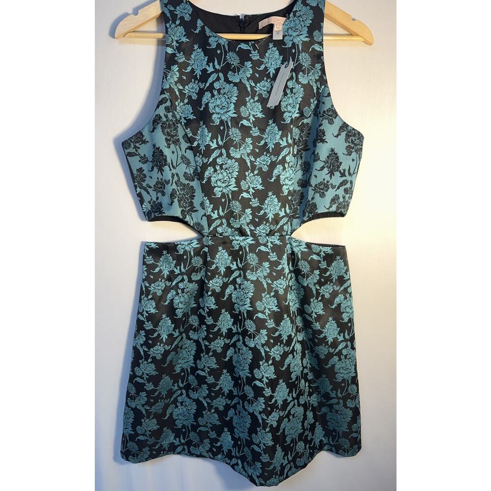 Hutch Anthropologie NWT Floral Jacquard Cutout Dress Size 12 Party Formal‎